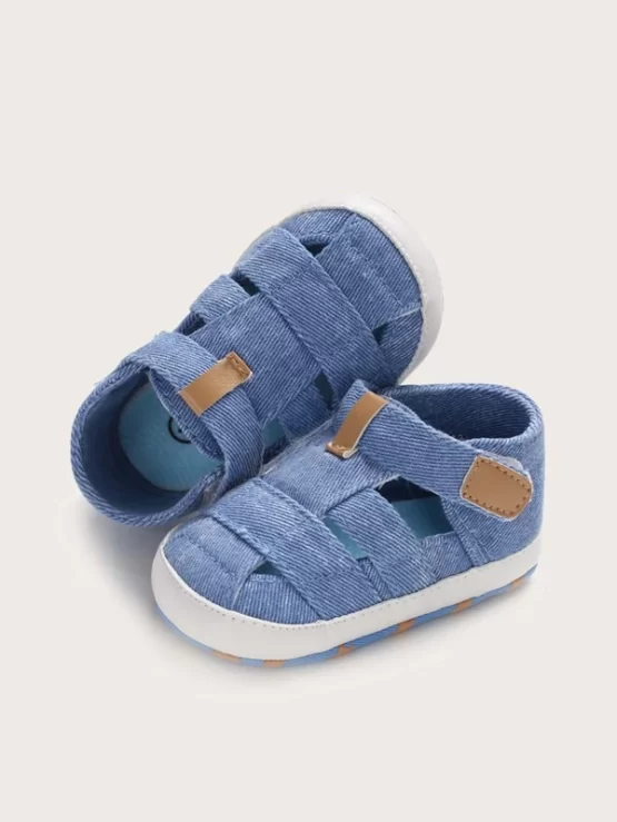 Baby Boy Minimalist Hook-and-loop Fastener Strap Sandals - Image 2