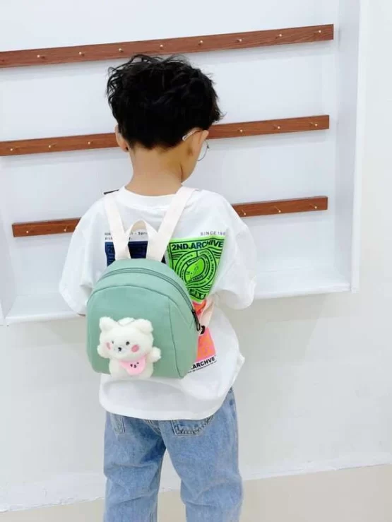 Boys Adjustable 3D Cartoon Decor Backpack - Image 5