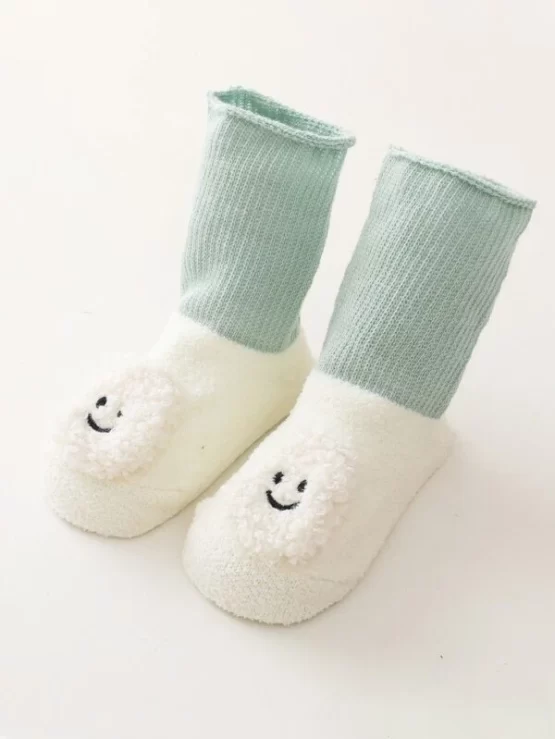 Baby Casual One Pair Cartoon Embroidery Socks - Image 3