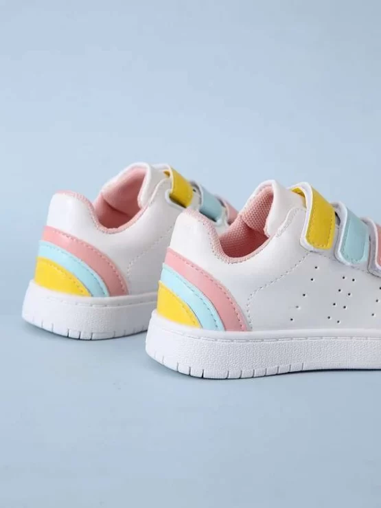 Girls Colorblock Hook-and-loop Fastener Strap Flats - Image 2