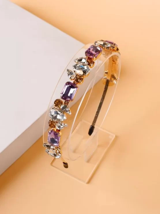 Glamorous Glass Rhinestone Decor Headband - Image 3