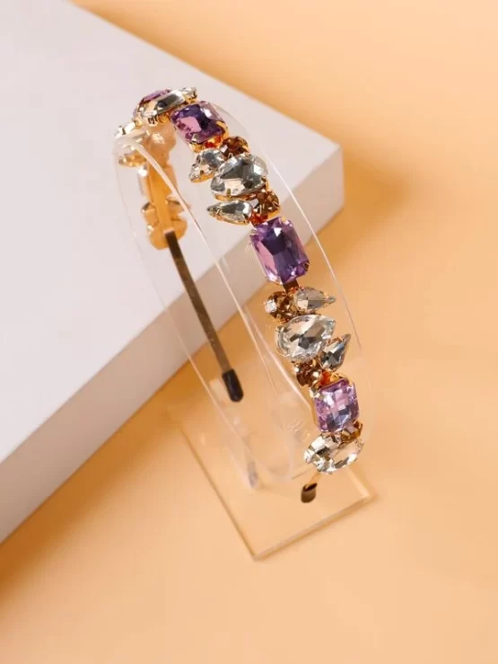 Glamorous Glass Rhinestone Decor Headband - Image 2