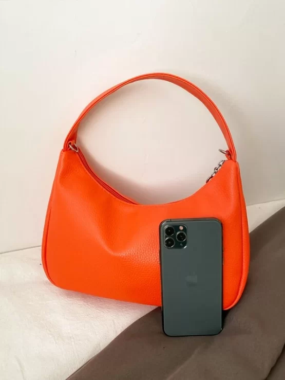 Fashionable Plain Minimalist Baguette Bag - Image 2