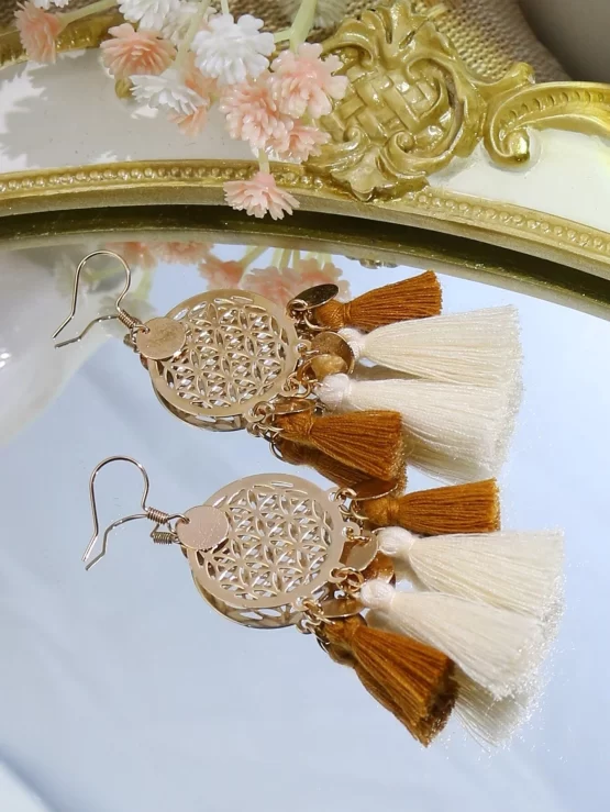 EMERY ROSE 3pairs Tassel & Faux Pearl Decor Drop Earrings - Image 2