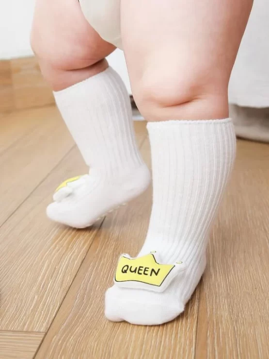 Baby Casual Cartoon Letter Bear Decor Socks - Image 3