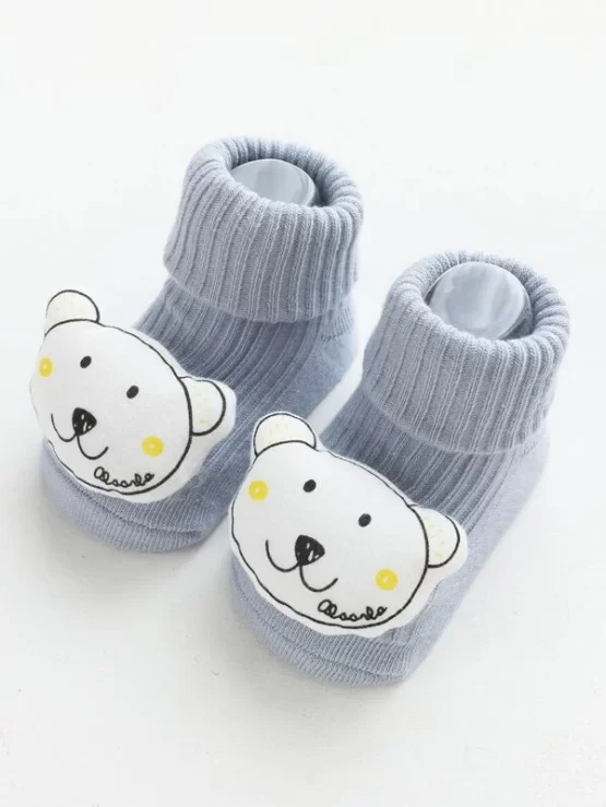 Baby Casual Cartoon Letter Bear Decor Socks - Image 9
