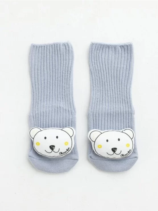 Baby Casual Cartoon Letter Bear Decor Socks - Image 8