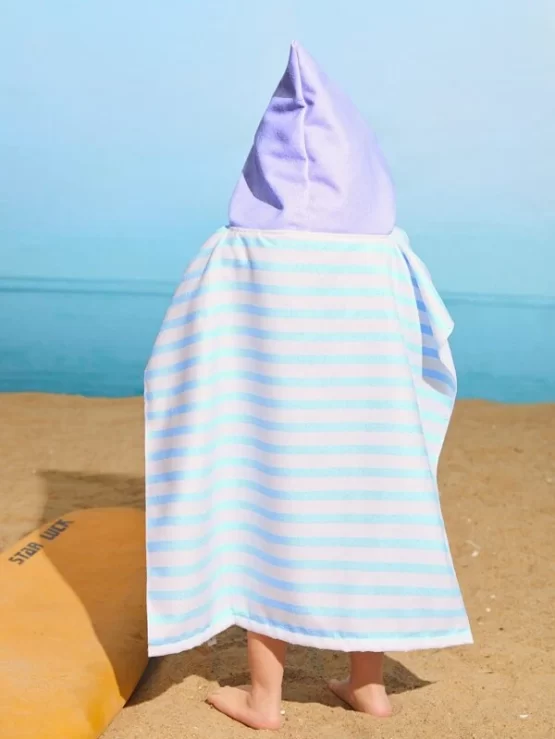 Toddler Boys Cartoon Shark Hooded Cover Up - Image 3