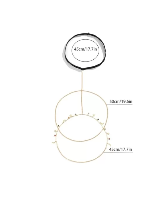 Star and Moon Fashionable Charm Thigh Chain - Image 2