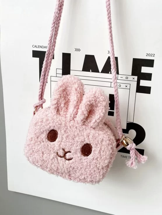 Girls Fluffy Cartoon Design Crossbody Bag - Image 12