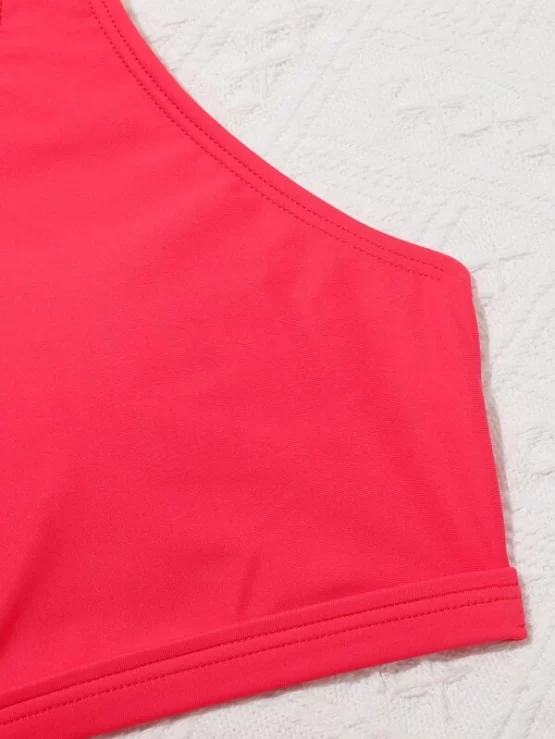 Teen Girls Wrap Criss Cross Cut Out Bikini Swimsuit - Image 3