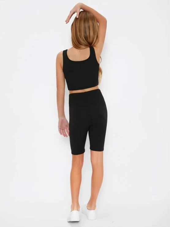 BASICS Girls Solid Tank Top & Biker Shorts Set - Image 6