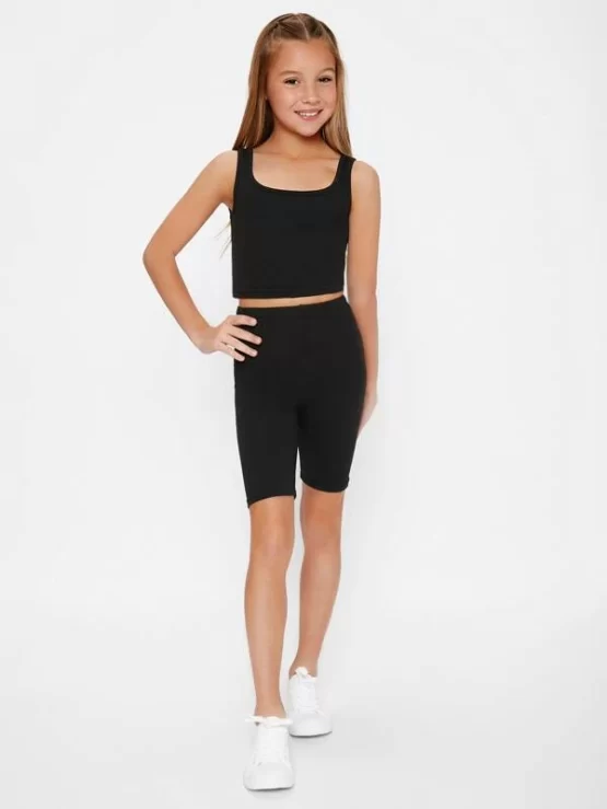 BASICS Girls Solid Tank Top & Biker Shorts Set - Image 5