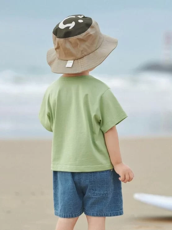 Toddler Boys Letter & Cartoon Graphic Mesh Panel Tee - Image 3