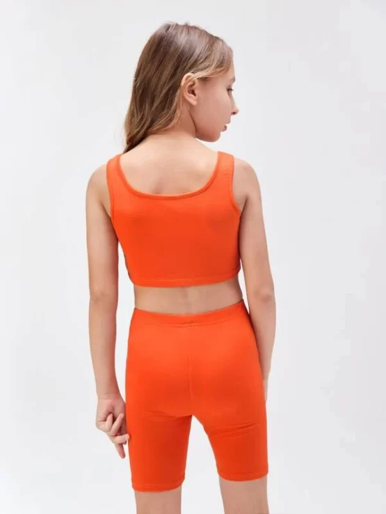 BASICS Girls Solid Tank Top & Biker Shorts Set - Image 8