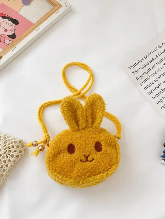 Girls Fluffy Cartoon Design Crossbody Bag - Image 3
