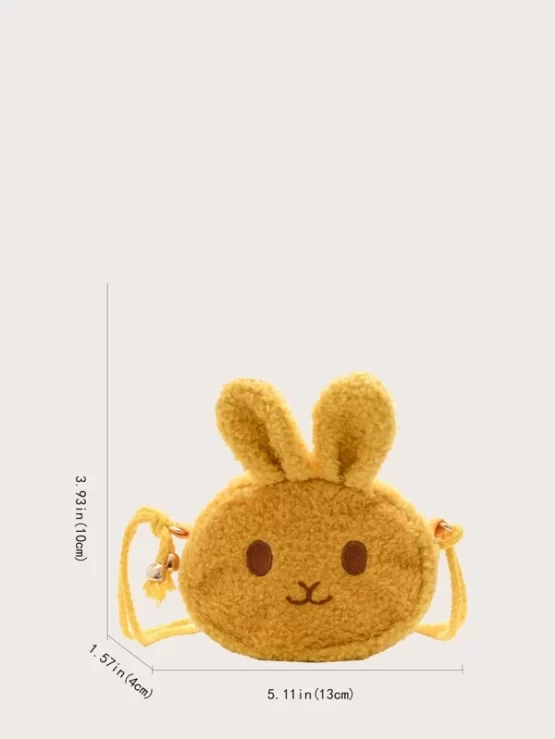 Girls Fluffy Cartoon Design Crossbody Bag - Image 2