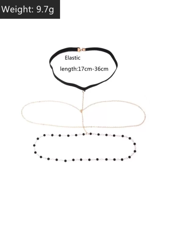 Fashionable Faux Pearl and Bead Decor Thigh Chain - Image 2