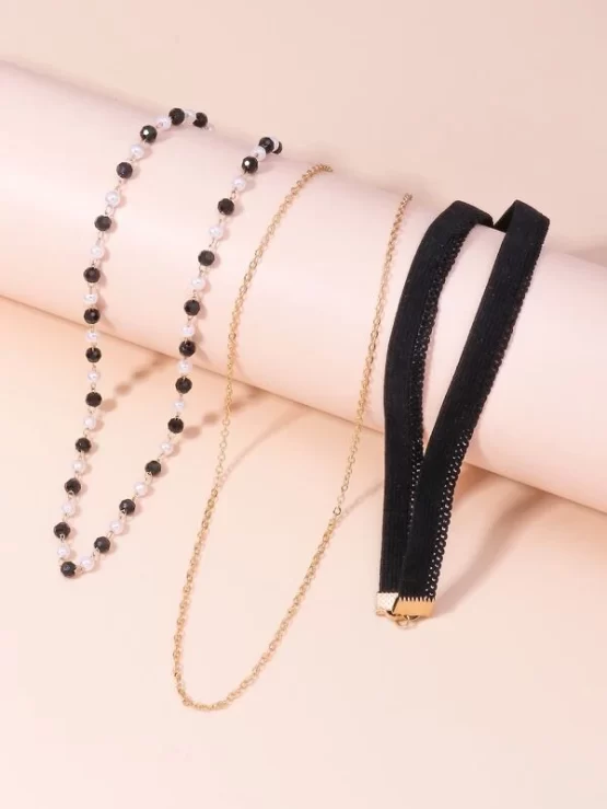 Fashionable Faux Pearl and Bead Decor Thigh Chain - Image 3