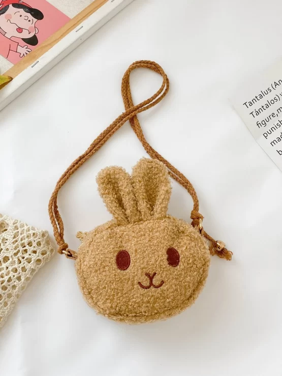 Girls Fluffy Cartoon Design Crossbody Bag - Image 14