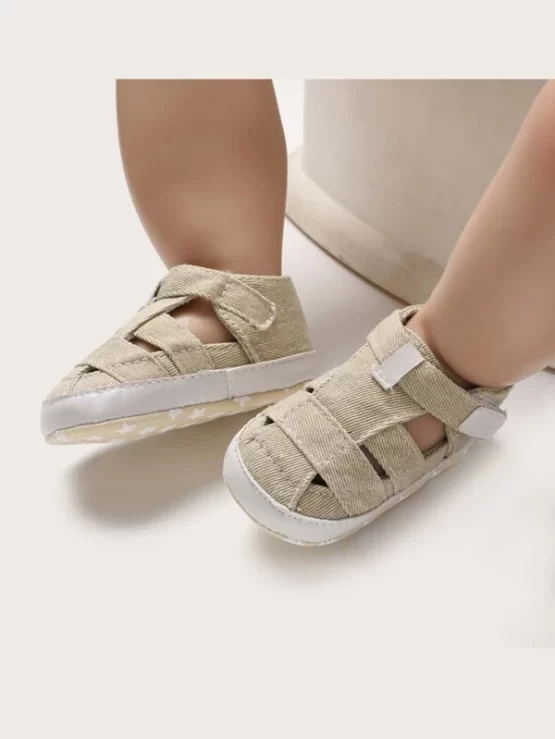 Baby Boy Minimalist Hook-and-loop Fastener Strap Sandals - Image 7