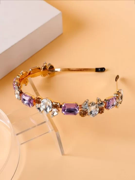 Glamorous Glass Rhinestone Decor Headband