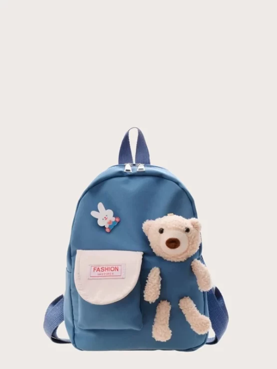 Kids Cartoon One Piece Bear Decor Backpack - Image 10