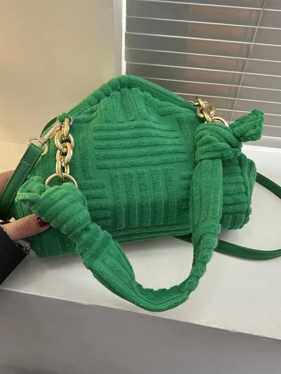 Minimalist Adjustable Top Handle Textured Shoulder Bag