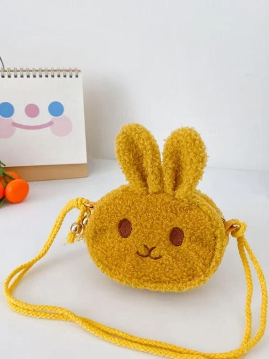 Girls Fluffy Cartoon Design Crossbody Bag - Image 4