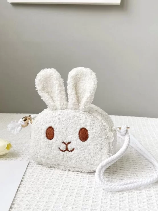 Girls Fluffy Cartoon Design Crossbody Bag - Image 7