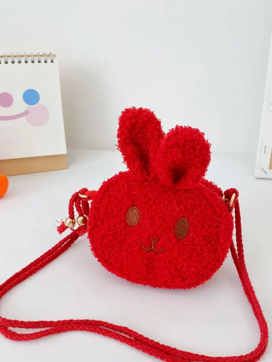 Girls Fluffy Cartoon Design Crossbody Bag - Image 10