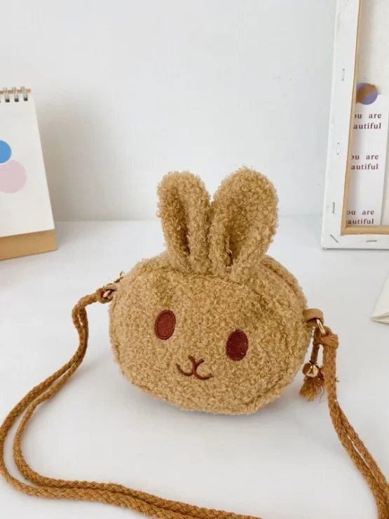 Girls Fluffy Cartoon Design Crossbody Bag - Image 16