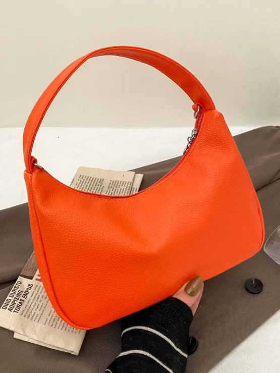 Fashionable Plain Minimalist Baguette Bag