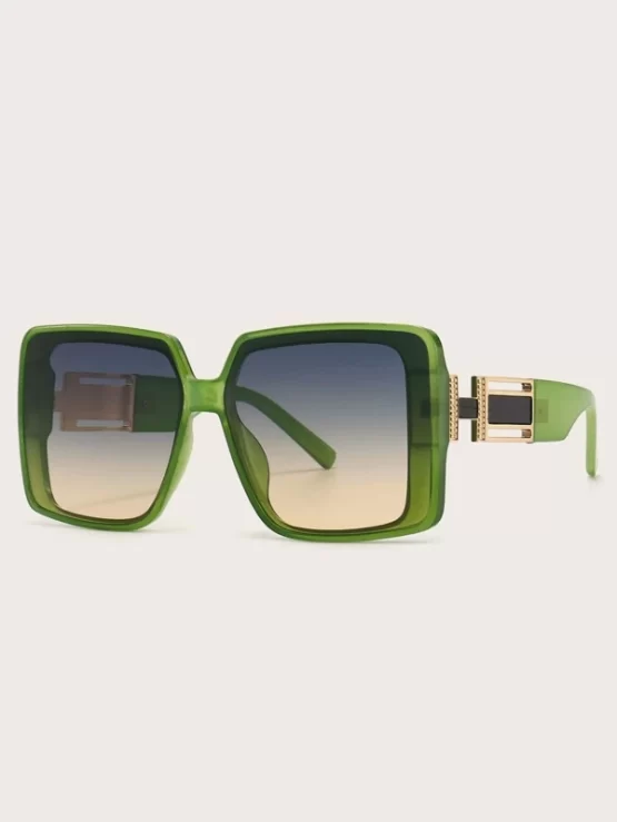 Tinted Boho Sqaure Lens Fashion Glasses - Image 4