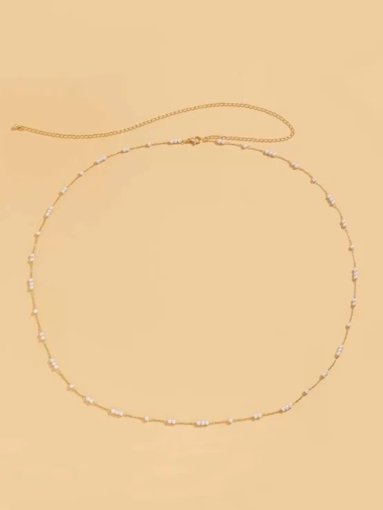 Fashionable One Piece Faux Pearl Decor Waist Chain - Image 3