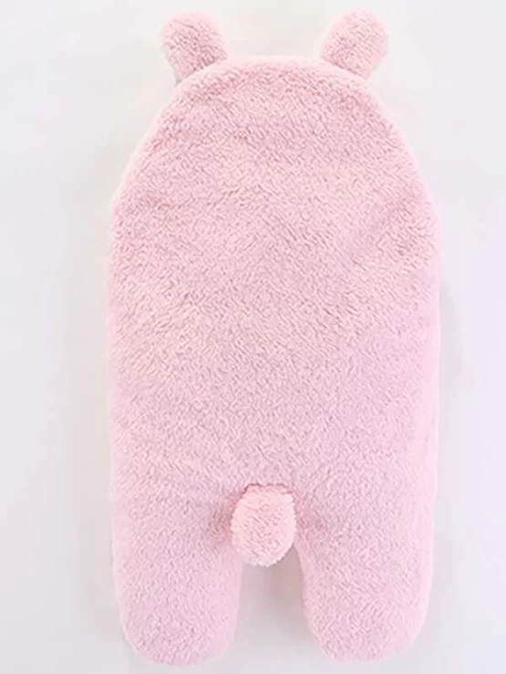 Baby Unisex 3D Ear Hooded Flannel Swaddling Blanket - Image 9
