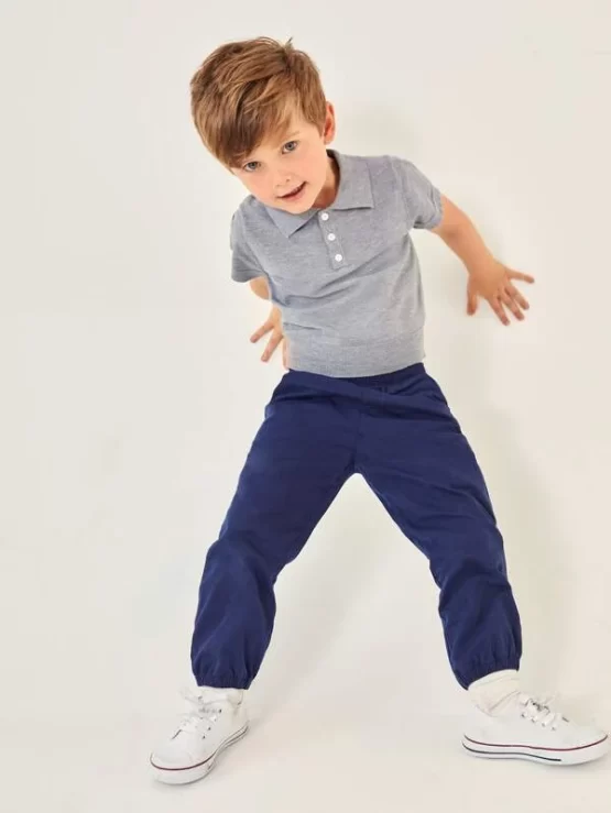 Toddler Boys Polo Button Front Neck Knit Top - Image 4