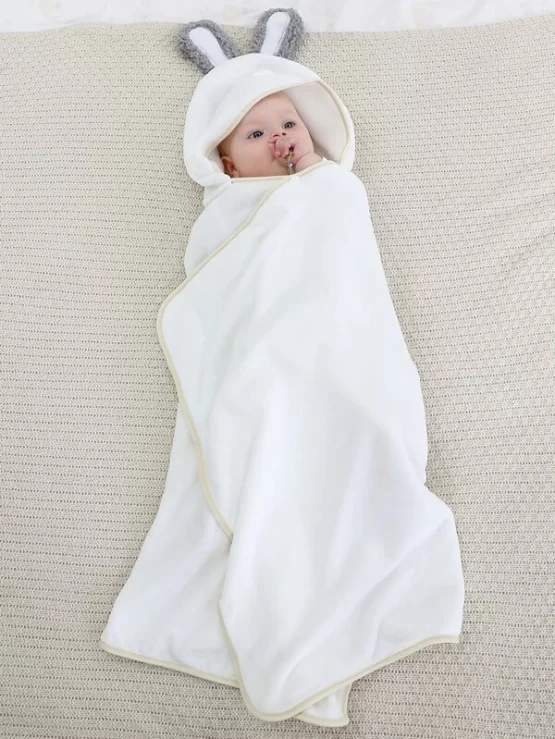 Baby One Piece White Cartoon Design Blanket - Image 2