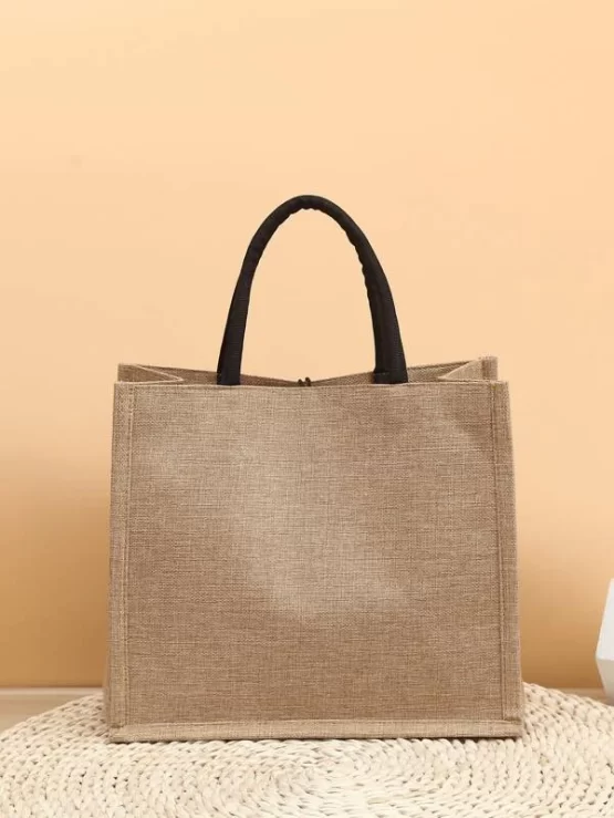 Geometric Graphic Top Handle Bag With Clutch Bag - Image 2