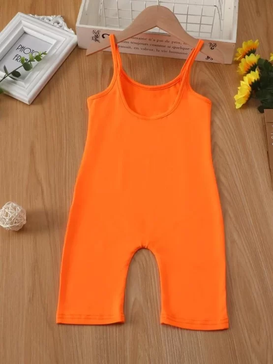 Toddler Girls Letter Sporty Graphic Cami Jumpsuit - Image 2