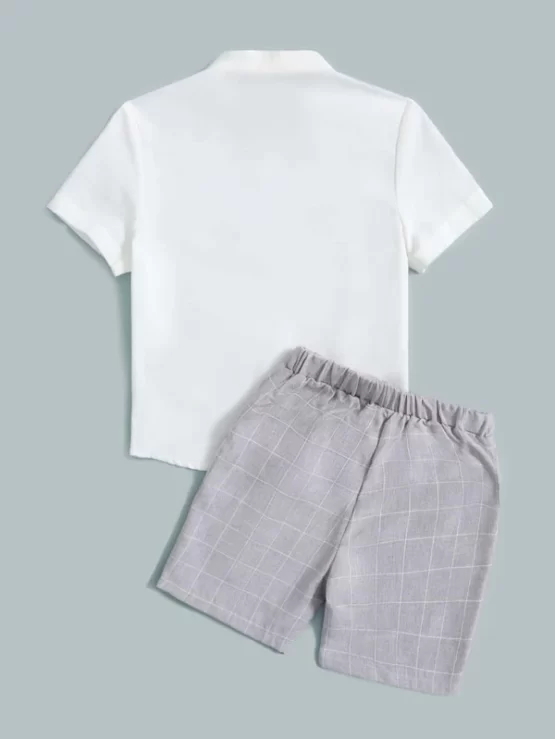 Toddler Boys Colorblock Button Front Shirt & Shorts - Image 3