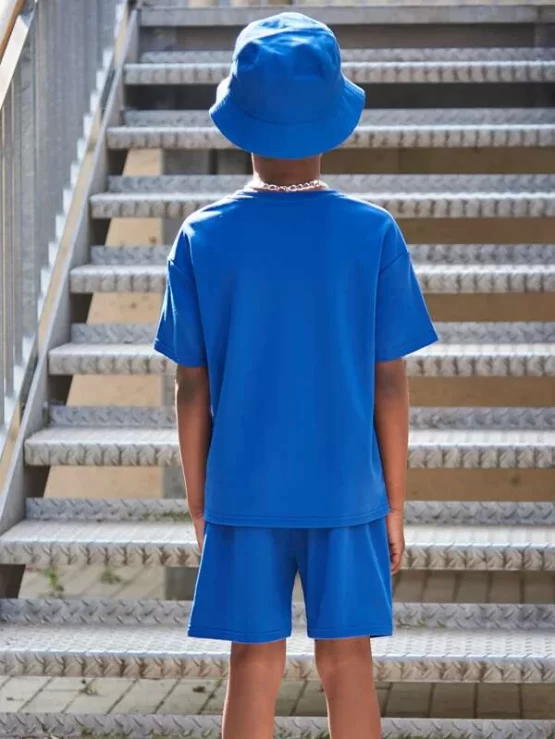 Boys Gamepad and Slogan Graphic Top & Shorts Set - Image 2