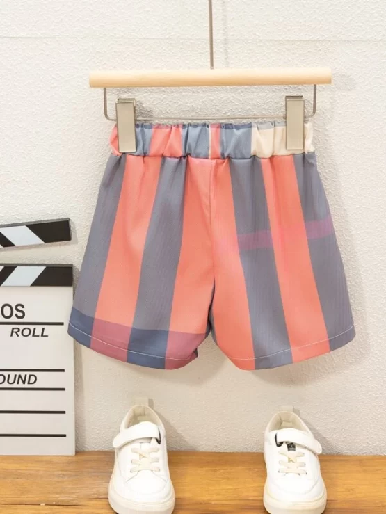 Toddler Boys Plaid Pocket Elastic Waist Shorts - Image 3