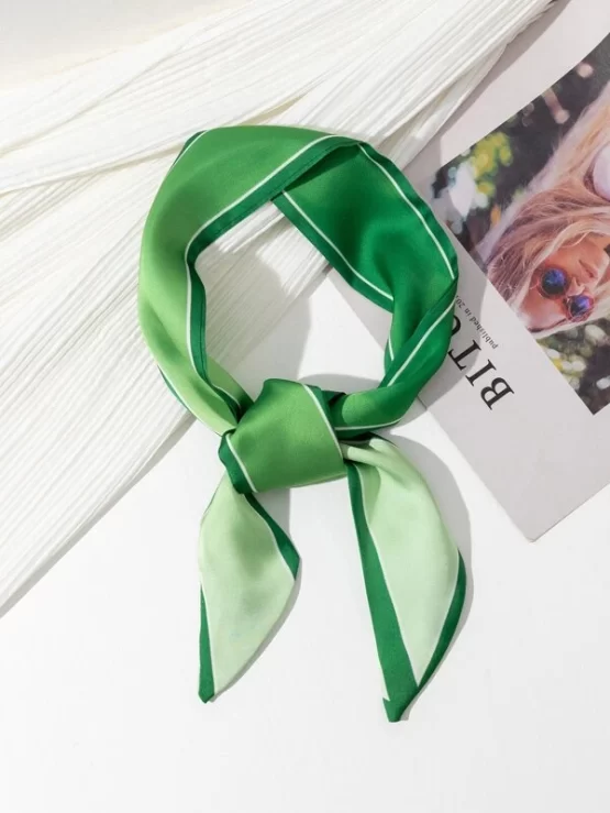 One Piece Casual Green Simple Twilly Scarf