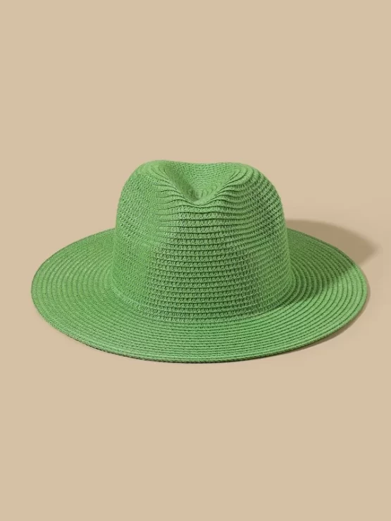One Piece Plain Boho Solid Straw Hat