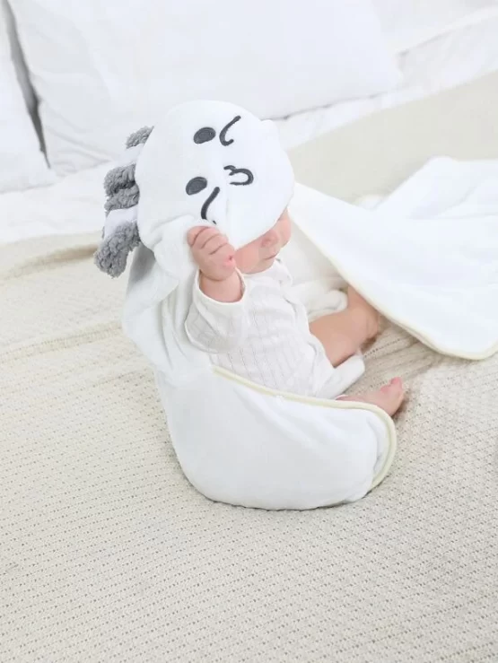 Baby One Piece White Cartoon Design Blanket