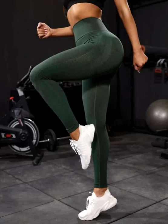 Seamless High Waist Wide Waistband Sports Leggings