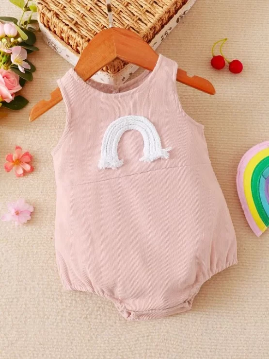 Baby Patched Graphic Rainbow Tank Bodysuit