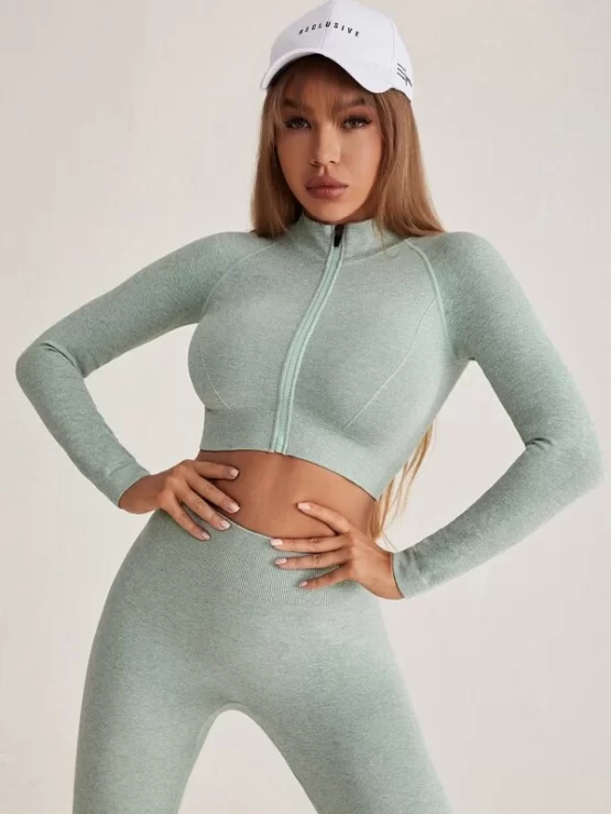 Seamless Super Elastic Crop Sports Jacket