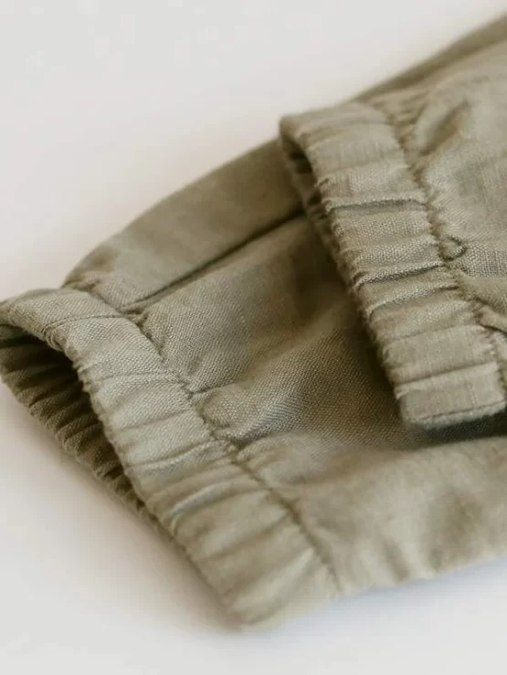 Boys Casual Solid Tapered Elastic Waist Pants - Image 6